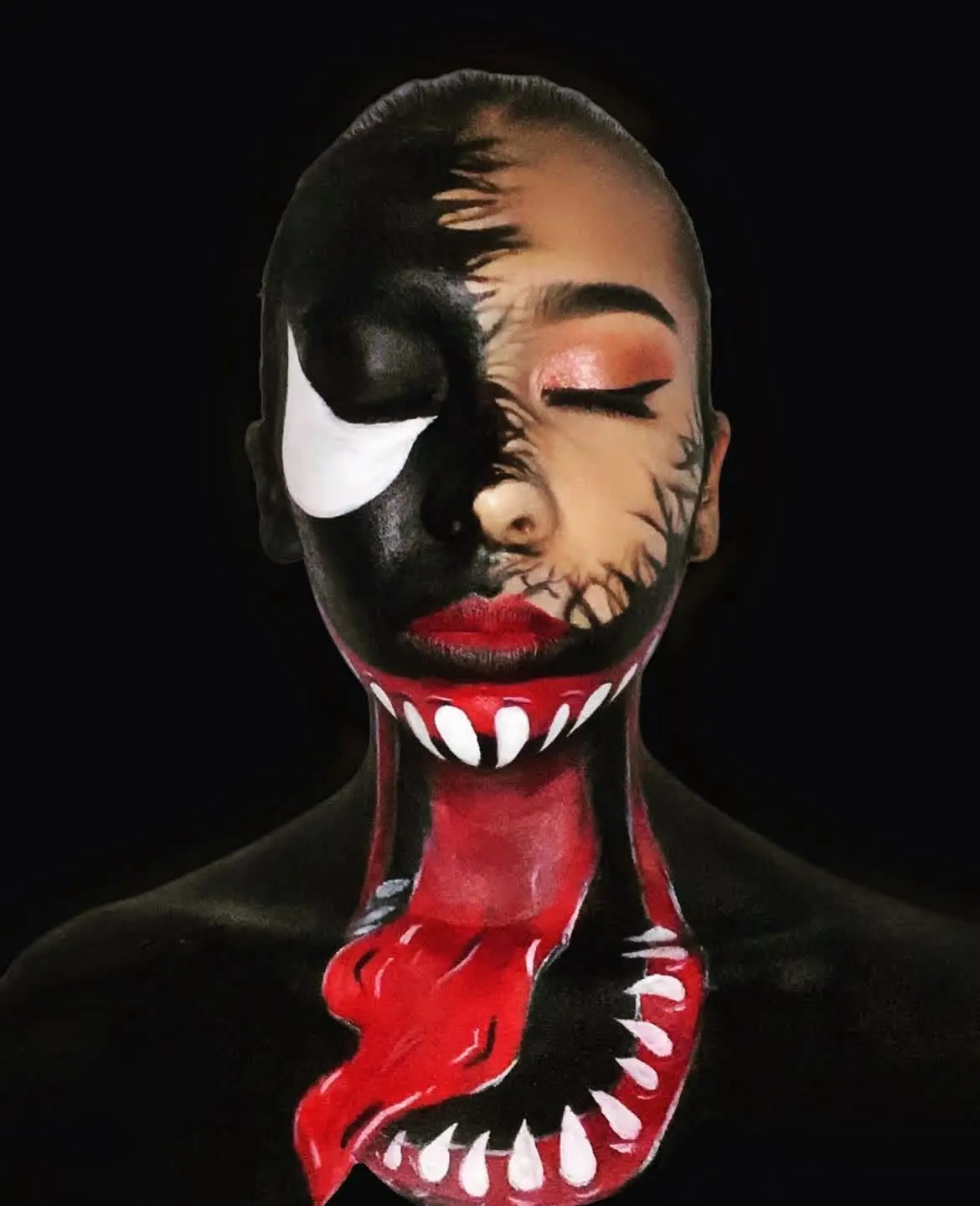 Detalle de maquillaje artístico